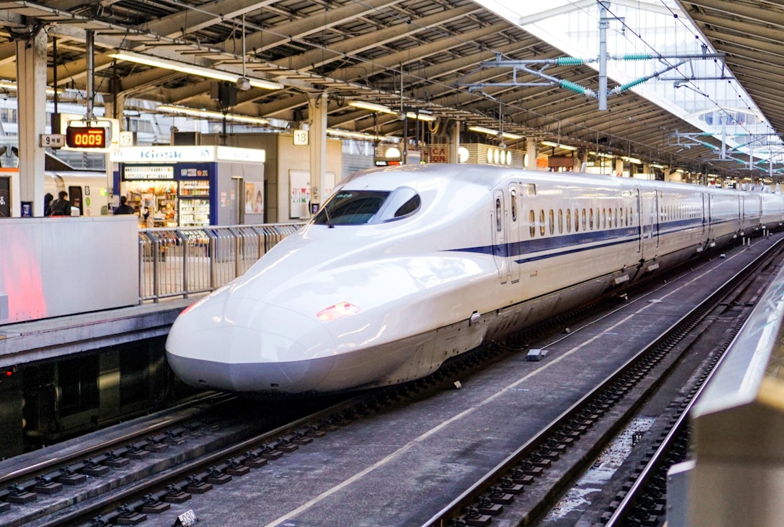bullet train in tokyo in japan