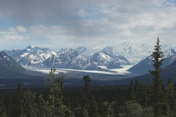 Chugach Mountains From The Glenn Highway In Alaska