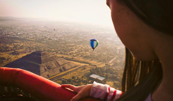 Mexico from hot air balloon