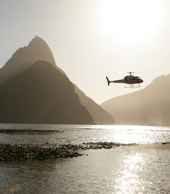 Milford Sound helicopter, New Zealand
