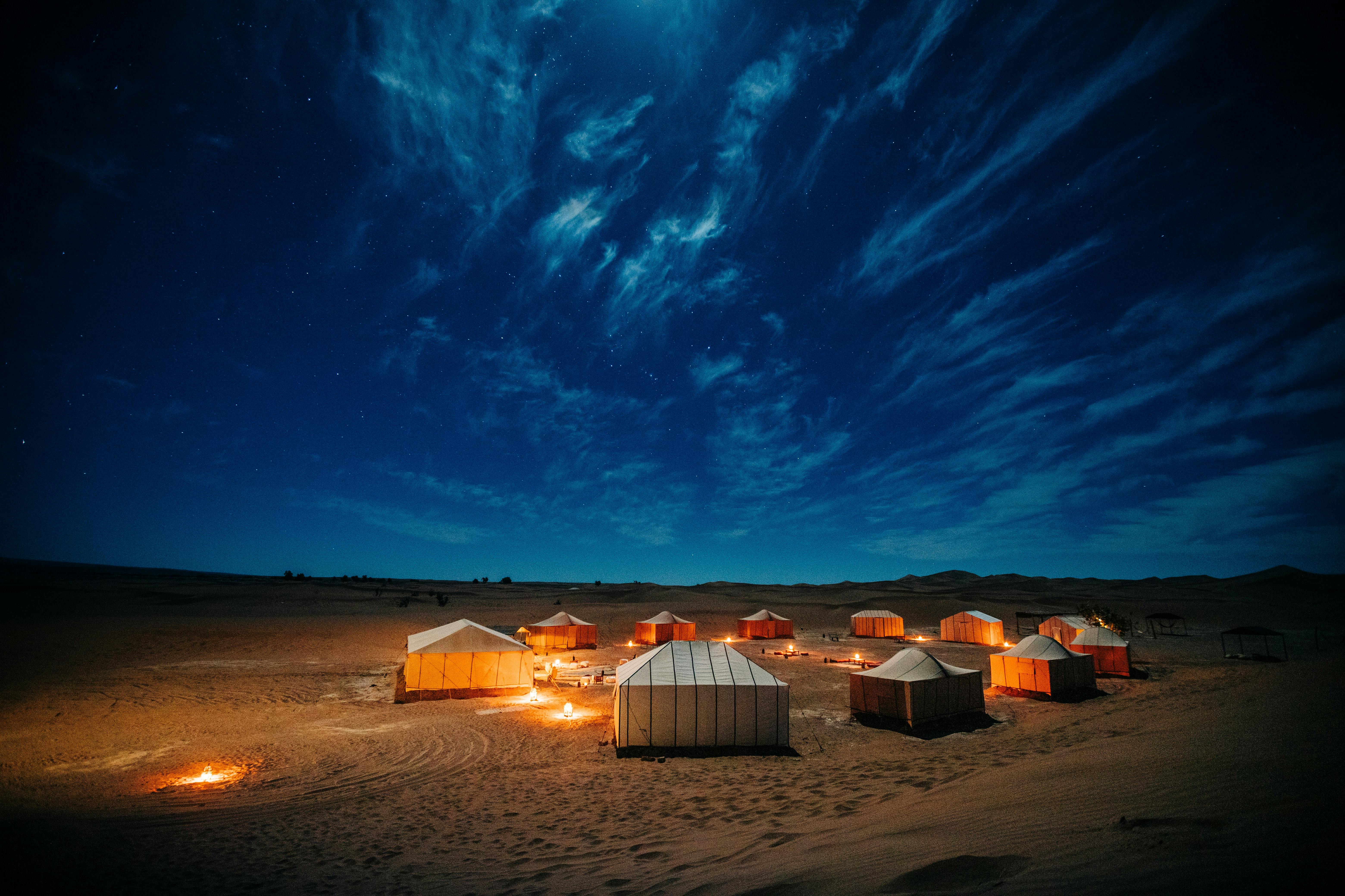 desert camping, luxury vacation Morocco