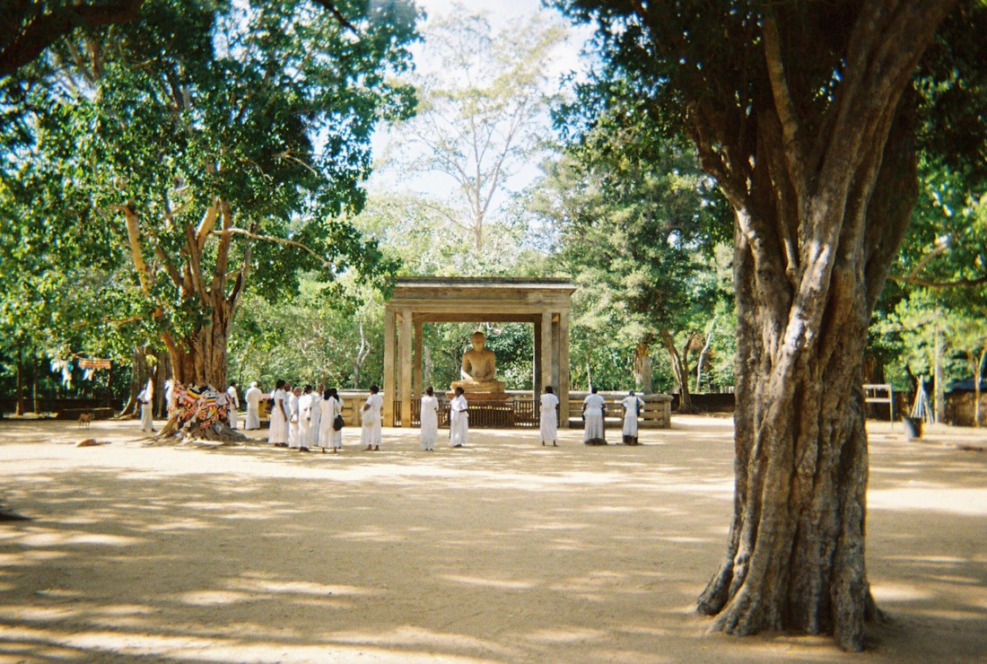 Anuradhapura buddha statue in Sri Lanka