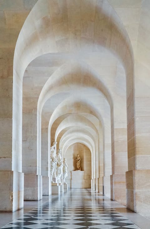 Stone hallway in Versailles