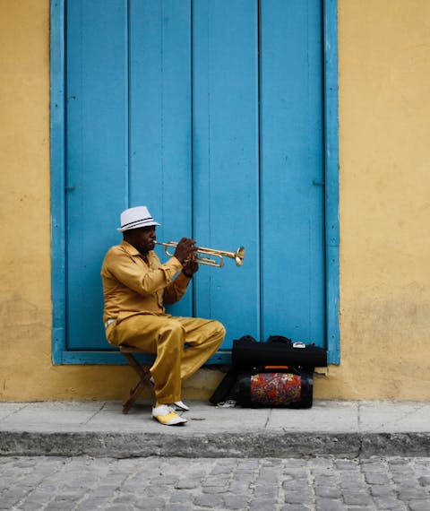 Street musician in Cuba