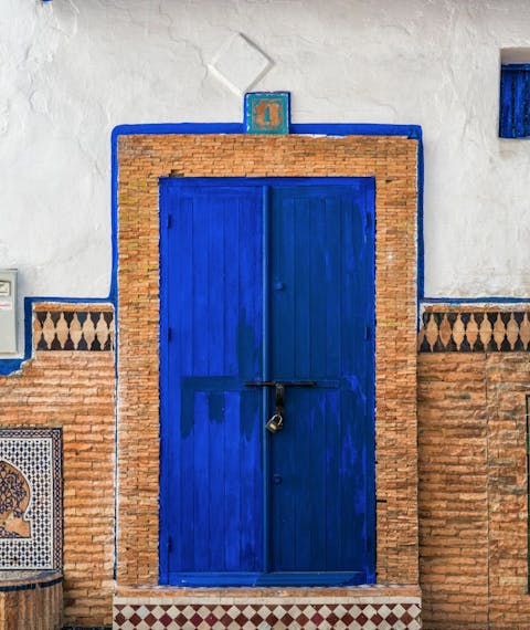 A blue doorway in Morocco