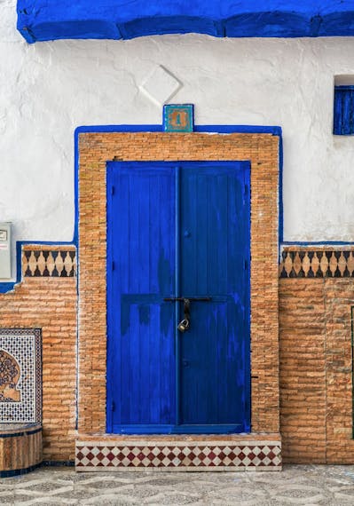 A blue doorway in Morocco