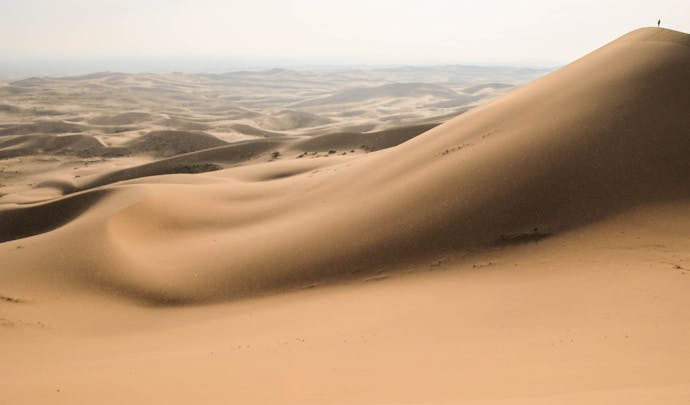 Sandy desert in Mongolia, Asia