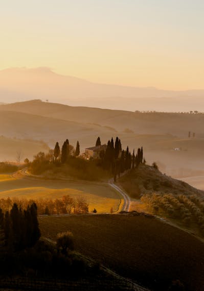 Tuscany at sunset