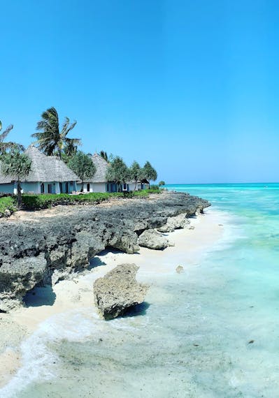 Beautiful coastline and beach on Zanzibar