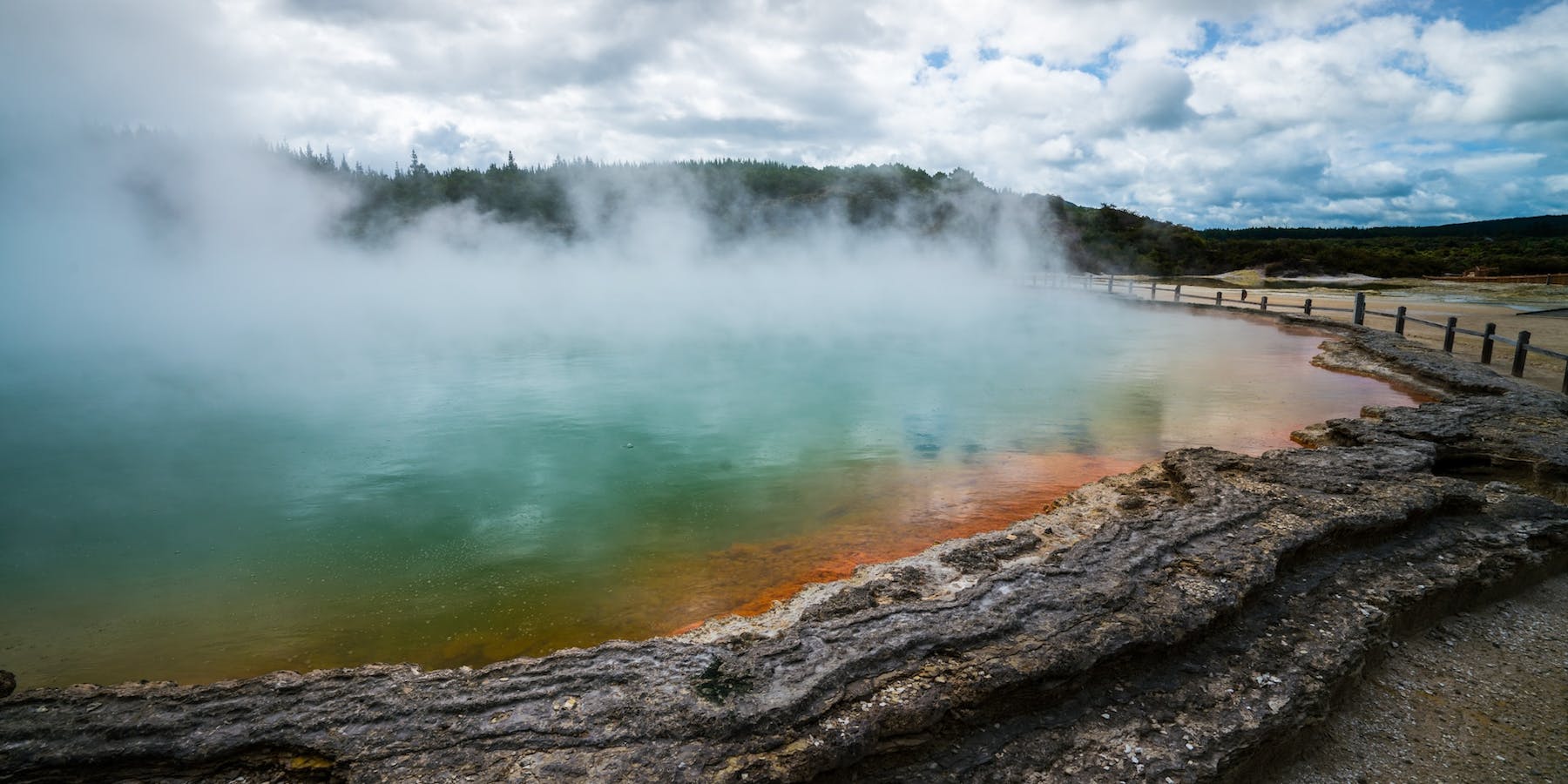 Hot springs in Rotorua, New Zealand