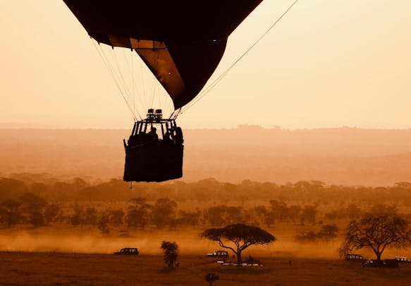 Balloon safari in Kenya