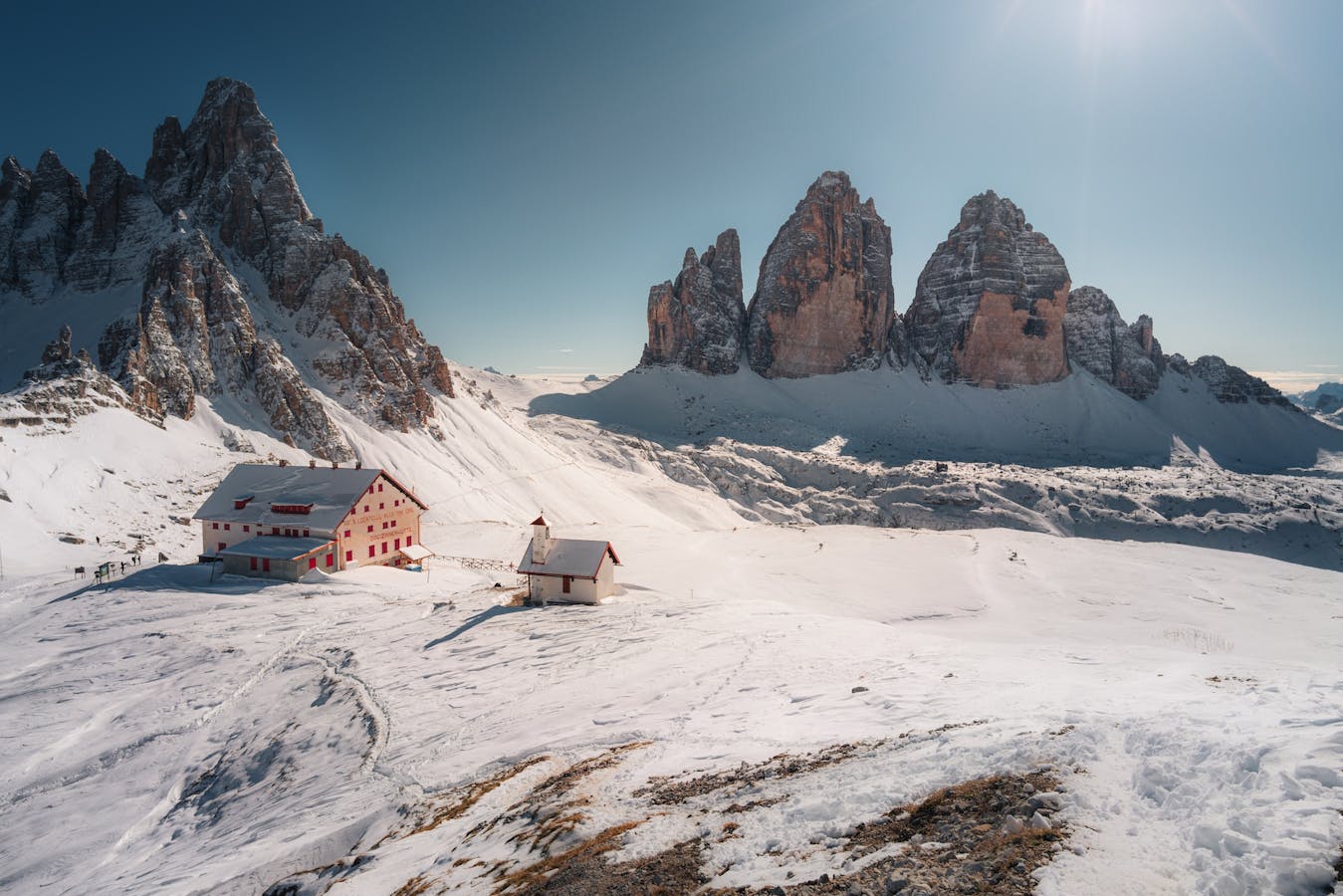 The Dolomites in winter, Italy
