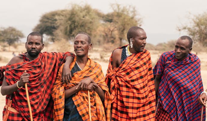 Maasai warriors in the Mara, Kenya