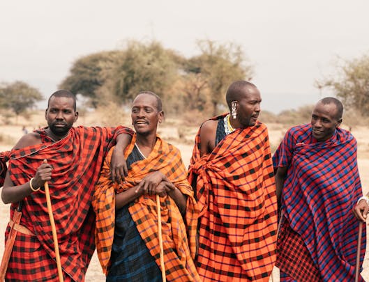 Maasai warriors in the Mara, Kenya