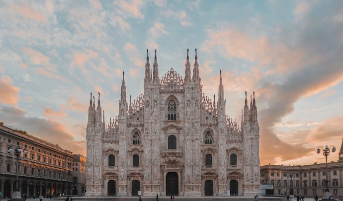 Milan Duomo at sunrise, Italy