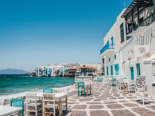 Mykonos beach cafe, Greece