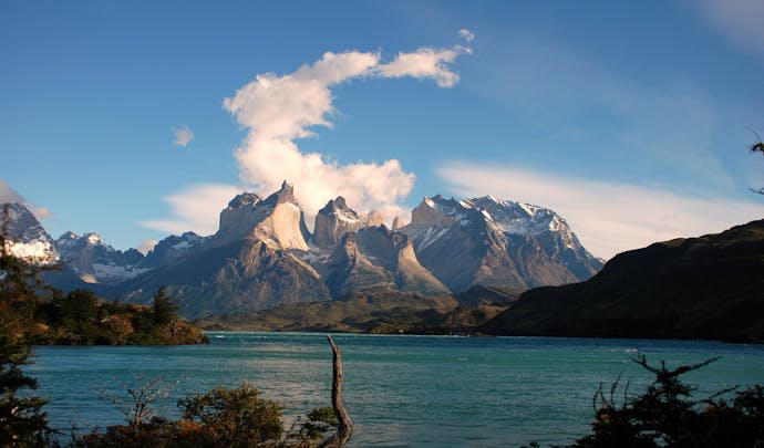 Patagonia mountains and lake in Chile