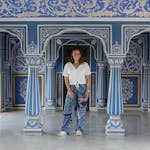 Jessica Wells in the City Palace, Jaipur, India