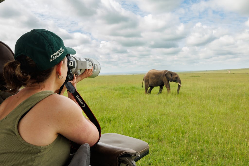 Lauren on safari in Kenya