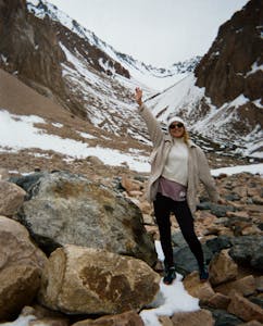 Amy Wallace in the mountains of Uruguay