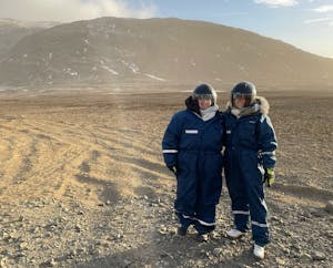 Sophie and Arin in Iceland