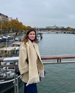 Alix Creel on bridge in Paris