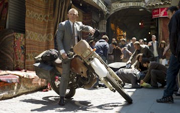 (Istanbul, Turkey) Daniel Craig stars as James Bond on a Honda bike in Metro-Goldwyn-Mayer Pictures/Columbia Pictures/EON Productions’ action adventure SKYFALL