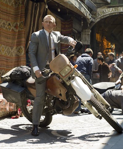 (Istanbul, Turkey) Daniel Craig stars as James Bond on a Honda bike in Metro-Goldwyn-Mayer Pictures/Columbia Pictures/EON Productions’ action adventure SKYFALL